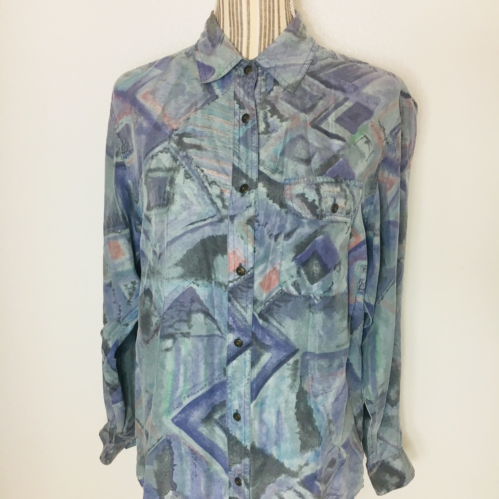 Vintage silk top M
